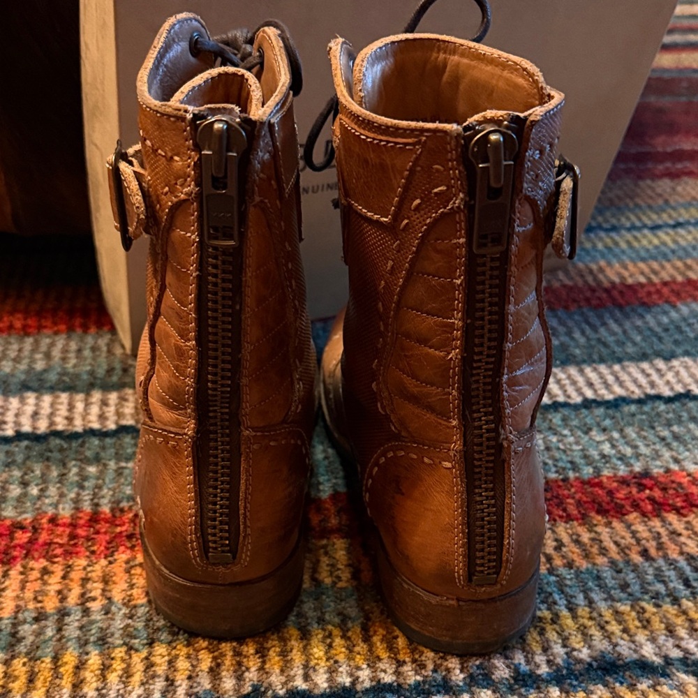Bed Stu Men's Tan Leather Moto Boots - Picture 5 of 5